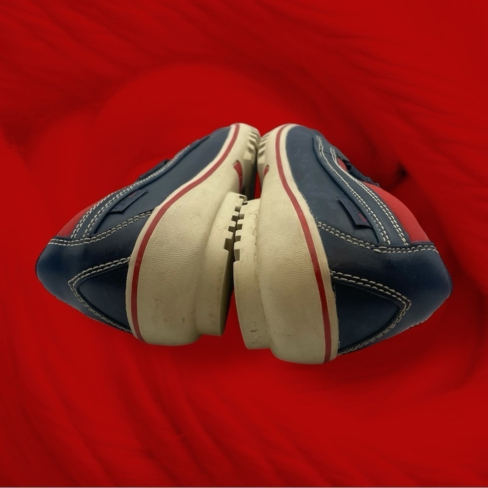 L.L Bean Bar Harbor Slip On Moccasins Blue Red 290695 Size 11 Casual - Picture 12 of 15